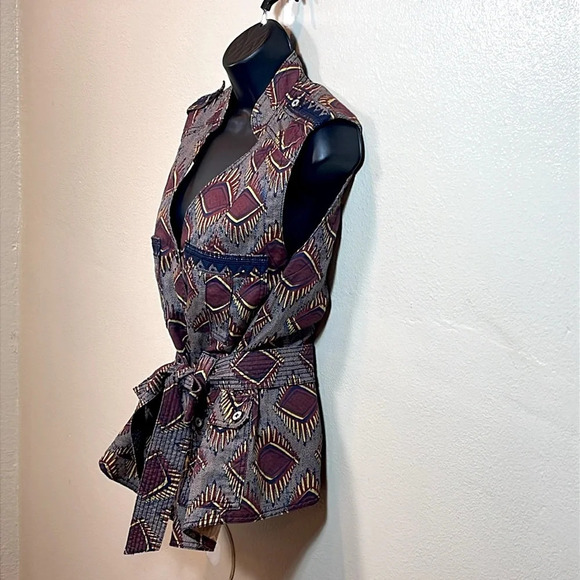 Anthropologie Elevenses Belted Safari Vest size Large - Picture 5 of 11